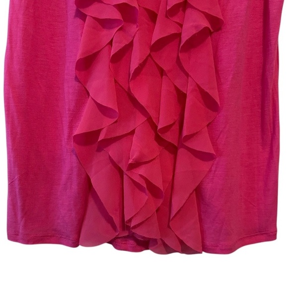 NWT New York & Co Pink Ruffled Tank Top Size Large - Picture 5 of 6
